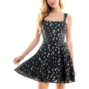Chic Black Polka Dot Dress